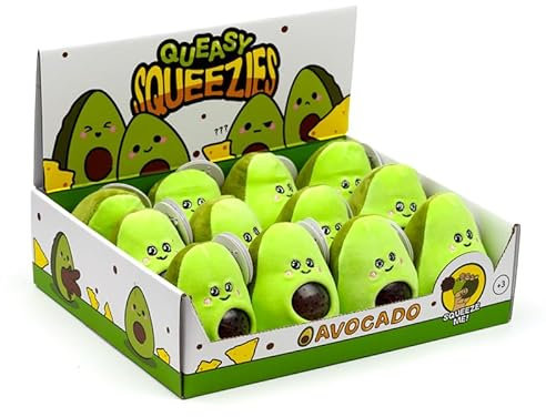 Puckator Queasy Squeezies Avocado-Plüsch-Quetschspielzeug