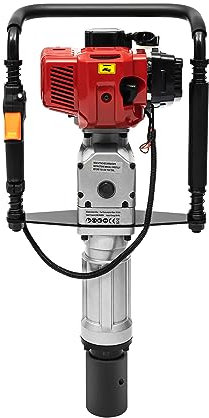 Dekltus Pfahlramme 52CC 2 Takt Benzin Motor Pfostentreiber 1900W Zaunbau Pfostenramme Benzin Fahlramme,Benzinpfahlramme für Pfähle, geophysikalische Erkundung, Gebäude, Leitplanken, Halterungen