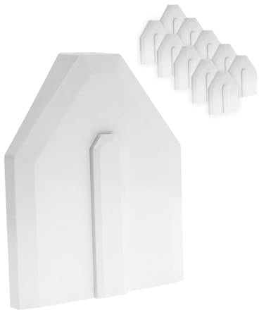 Universal Glazing Bar End Cap Conservatory Roof Rafter Trim - White, 10 Pack