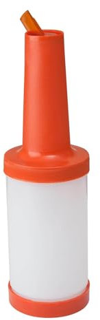 Chabrias Ltd Store & Pour - Ultimate Save and Serve Flair Bottle Pourer - Ideal Cocktail Pourer and Drinks Storage Solution (Orange, 1 Litre)