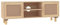 KTHLBRH TV-Schrank Braun 105x30x40 cm Massivholz Kiefer Natur-Rattan Fernsehkommode TV-Ständer Fernsehschrank für Büro, Wohnzimmer, Schlafzimmer