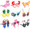 Aurasky Lustige Sonnenbrille 9 Paar, Hawaiian Partybrille, Luau Party Sonnenbrille, Hawaiian Tropical Party Brille, Witzige Sonnenbrillen, Neuheit Partyzubehör Dekoration für Kinder Erwachsene