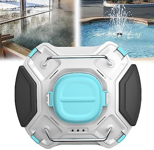 Robot Pulitore Piscina Completamente Automatico per Arrampicata Su Pareti, con Filtri Ultrafini - Ideale Fino a 50 Mq - Pulitore Intelligente Senza Fili per Piscine - Aspirapolvere per Piscina,White