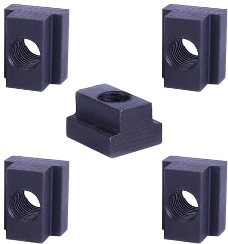 5Pcs M6 T Slot Nuts Carbon Steel Black Oxide Finish T Slot Nuts T Sliding Nuts Threads Fit Into T-Slots in Machine Tool Tables