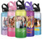 Custom Personalised Water Bottles for Kids Toddler Adult Customizable Name Photo Picture Customized Print Stainless Steel Water Bottle Cups Gifts for Girls Boys Men Women
