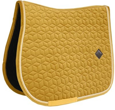 Tapis de selle COB - Moutarde - Velours - Saut d'obstacles