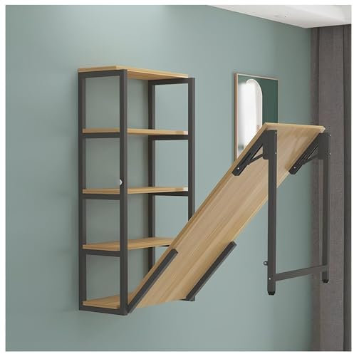 GUOGLZ Multifunktionaler Klappbarer Wandtisch, Wandklapptisch Klapptisch, Schwimmender Schreibtisch Für Kleine Räume, Balkonhängetisch Computertisch Küchentisch