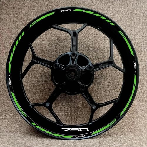 BYLKFC Adesivi per Ruote Adesivi per Cerchi Moto per Kawasaki Z750 Z 750 Z-750 17 Pollici Adesivi per Cerchi Riflettenti Strisce Nastro Strisce Fluorescenti per Cerchioni(Colore 12)