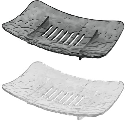 Modern Seifenschalen mit Abtropfgitter, Wasserdicht Seifendose Ohne Bohren Seifenbox, Einfachheit Seifenschale Dusche, Seifenablage Draining Soap Box für Bad Balkon Küche Einfache Reinigung