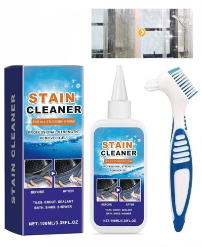 Household Stain Removing Gel, 2025 New 100ml Washing Machine Cleaner, Washing Machine Cleaner for Washing Grout, Tile, Refrigerator, Windows, Bathroom, Kitchen Sink Stain
