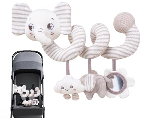 Generico Autositz Spiele - Sensorisches Spielzeug für Kinderwagen | Zubehör für Kinderwagen mit Tiermotiv für Kinderbett Lange Reisen und Abenteuer im Freien
