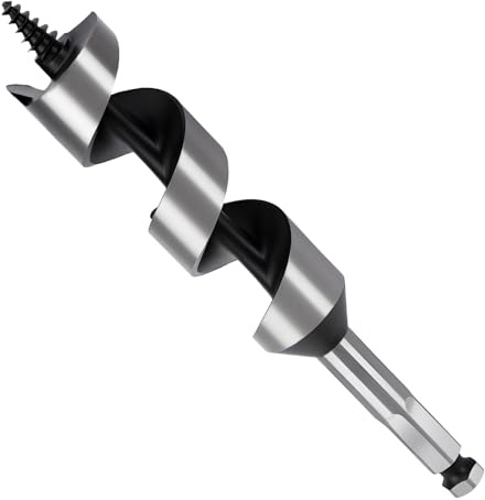 MOXPIFY 25mm Wood Auger Drill Bits 155mm Long, Timber Drill Bits | Hex Shank, Extra Long Wood Drill Bits For Woodworking (25mm x 155mm)
