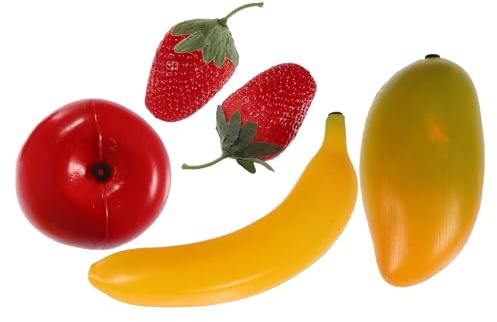 Veemoon Maracas Fruits Éducatif 5 Pièces Instrument de Percussion pour Garçon et Filles, Shaker Musical Précoce, Jeu D’Apprentissage Sensoriel Coloré
