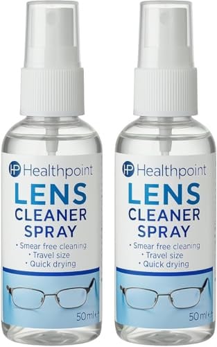 Healthpoint Lens Cleaning Spray - Ultimate Glasses Cleaner Spray for Crystal Clear Vision - Versatile Screen Cleaner Spray for Monitors, TVs & Devices - Efficient Glass Cleaner 2 Pack