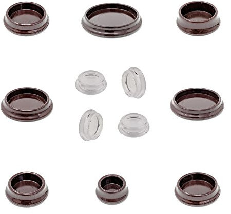 Furniture Cups. Carpet Protectors for Round Furniture Legs. Made in Germany (Clear, Inside Diameter 50mm - See Second Image Before Ordering This Size, Pack of 12)