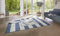 NORTHRUGS In- und Outdoor Teppich Gandara 200x290cm - Wendeteppich Wetterfest Modernes Design mit Anker-Motiv Läufer für Balkon Terrasse Garten Wintergarten Wohnzimmerteppich Wasserfest in Blau Creme