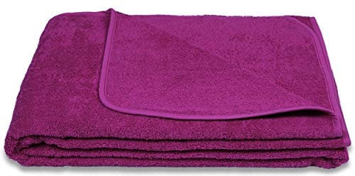 KiGATEX Frottee-Decke aus 100% Baumwolle - Sommer-Decke, Tagesdecke, Bettdecke, Strandtuch - Waschbar - Öko-Tex Zertifiziert - 150x200 cm - Berry