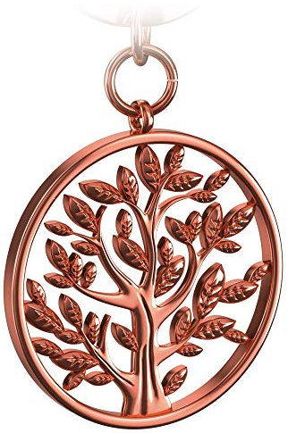 FABACH Lebensbaum Schlüsselanhänger Spring - Baum des Lebens Anhänger als Glücksbringer für den Schlüsselbund - Tree of Life Schlüsselanhänger in glänzendem Rosegold
