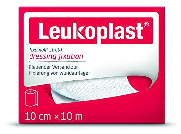 Fixomull® stretch von Leukoplast®, vollflächige Fixierung, 10 cm x 10 m, 1 Rolle, für empfindliche Haut