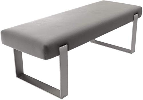 Vant Gepolstert Schlafzimmer Bett Bank - Wohnzimmer & Salon Ottomane - 158 kg Gewicht Kapazität (Samt Rauch Grau)