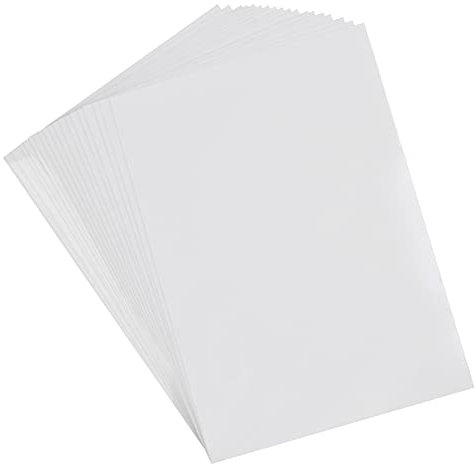 NA 20 Sheets A4 Inkjet Vinyl Sticker, A4 Transparent Vinyl Glossy Self Adhesive Sticker, Sticky Label Image Resolution Printing Paper Sheet, Laser and Inkjet Printable, HYSM-138