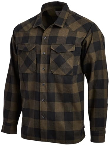 Vertx Unisex-Erwachsene Canyon Valley Taktisches Flanellhemd Langarm Outdoor Arbeitshemden mit Taschen Hemd, Marshland Plaid, Small