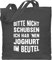 Baumwolltasche - Sprüche Statement mit Spruch - Bitte nicht schubsen ich hab nen Joghurt im Beutel - Unisize - Dunkelgrau - stoffbeutel lustige beutel+mit+sprüchen+lustig sprueche habe baumwolle