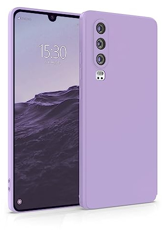 MyGadget Hülle für Huawei P30 - robuste Silikon Schutzhülle TPU Case Slim Silikonhülle - Back Cover Kratzfest Handyhülle - Matt Lila