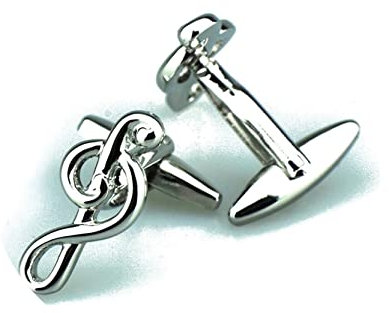 Stfery Oberhemd Manschettenknöpfe, Manschettenknöpfe Herren Versilbert Cufflinks Musik Note Anzug Accessoires Schmuck Geschenk