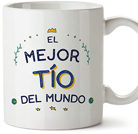 MUGFFINS Tazas para TÍO - En Español - El Mejor del Mundo - 11 oz / 330 ml - Regalo original y divertido