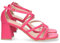 shoes&blues.es 71417 Sandalia de Tacon para Mujer, Comoda, con Palas Finas Cruzadas, y Cierre de Hebilla, Primavera Verano 2023 Fucsia Talla 36