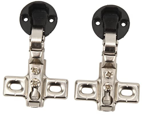 2 Set Soft Close Scharnier 26 Mm Loch Soft Closing Scharnier Kit Hardware für Schrank Glastür (Halbe Abdeckung)