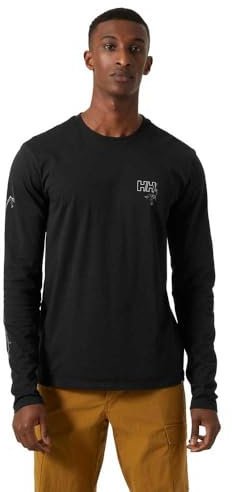 Helly Hansen Mens F2F Organic Cotton Long Sleeve Tee - Black, L