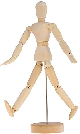 CORHAD 4 Stücke Männliche Schaufensterpuppe Übung Weihnachten Holz Puppen Puppe Körper Metall Modelle Holz Marionette Ornament Bewegliche Gemeinsame Marionette Modell Holz Puppe Dekoration