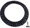 Trampolin Randabdeckung 96-120cm, Indoor Erwachsene Kinder Fitness Trampolin Umrandung, 800D Reißfest Oxford-Tuch Federabdeckung, 100% UV-beständig Trampolin Zubehör Ersatzteile,Schwarz,122cm(48inch)