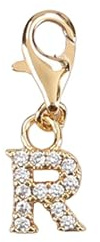 Depesche 11785-032 Charms Express yourself - Anhänger für Halsketten und Armbänder, Buchstabe R,vergoldet, als kleines Geschenk