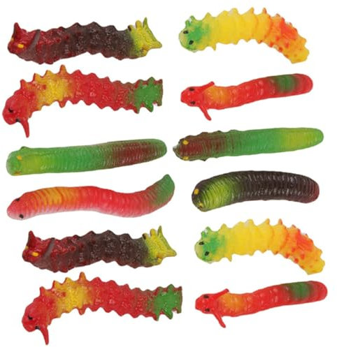 DRESSOOS Gefälschte Raupe 12st Simulationsfehler Spielset Für Kinder Figuren Raupe Wurmspielzeug Kinderspielzeug Gefälscht Dekompressionsspielzeug Spielzeuge Modelle Stressabbauer Plastik