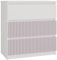 CDF Kommode Malwa M3 | Farbe: Weiß/Rosa | Schrank für Dokumente, Kleinigkeiten | Ideal für Wohnzimmer, Schlafzimmer, Kinderzimmer, Jugendzimmer | 3 geräumige Schubladen | Nachttisch