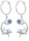 ABIGY Delphin Ohrringe Delphin Huggie Hoop Ohrringe 925 Sterling Silber Ozean Tier Ohrrstecker Delphin Schmuck Geschenk für Damen Mädchen Delphin Liebhaber
