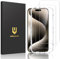 UNBREAKcable 2 Stück Panzer Schutz Glas für iPhone 15 Pro 6,1, Schutzfolie für Apple iPhone 15 Pro, 9H Härte Panzer, 99,99% HD Displayschutzfolie, Einfache Installationshalterung, Blasenfrei