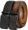 BULLIANT Ledergürtel Herren 2er, Gürtel Herren Ratsche Automatikschließe für Herren Verstellbar 35mm Breit mit Geschenkbox(Hellbraun/Schwarz,110cm/30-36 taille verstellbar)