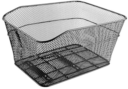 F Fityle Panier de Vélo Arrière, Bike Basket, Panier pour Porte-Bagage Arrière, Panier Porte-Bagages pour Vélo, Panier Métallique Robuste, Résistant à l'eau, Montage Fecile, Métal Noir Bicycle Basket