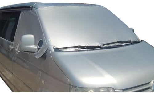 luolety Couverture de Pare-Brise Avant pour Fiat Ducato 2006-2024, Pare-Brise extérieur Thermique Couverture de fenêtre Avant, Couverture de Neige, Bouclier de Glace, poussière et Soleil
