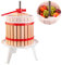 Obstpresse Manuell 12L - Schraubpresse für Früchte, Wein, Cider & Säfte - Weinpresse Ø24 cm aus Buchenholz und Metall