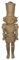 Decopatch SA239C - Un Support en Papier Brun mâché 3,5x6,5x22 cm, Bonhomme Casse-Noisette