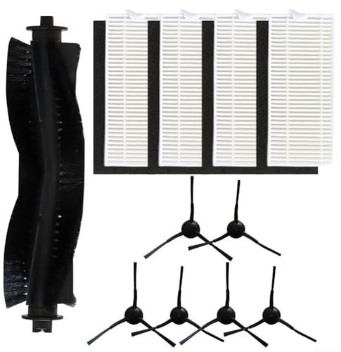Ersatzteile für Medion X20 SW+ / MD 11415, für Medion X21 SW+ / MD 11500 Staubsauger Zubehör mit 1 Hauptbürste, 4 Filter, 6 Seitenbürsten