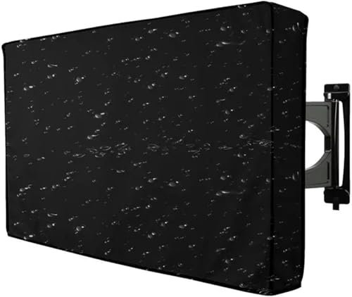 Yoeoefuo Fernseher Schutzhülle 22 - 70 Outdoor TV Abdeckung Allwetter Vollständiger Schutz TV Weatherproof Cover Fernsehabdeckung Wasserdichte Taschen Fernsehen Schutzplane(65-70in)