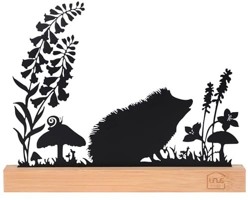 UNUS Aufsteller Silhouette Igel schwarz
