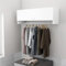 Myheimly Kleiderschrank Kleiderstange Wandgarderobe Schlafzimmer Hängeschrank Wandschrank Garderobenschrank Garderobe 100x32,5x35cm Holzwerkstoff Weiß