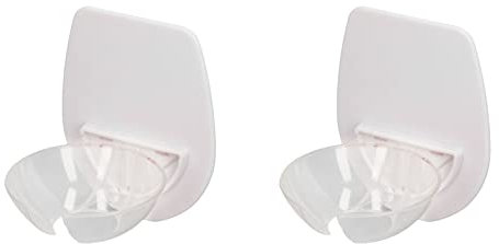 2-teiliger Weinhalter für die Dusche, an der Wand Montierter Getränkehalter, Kunststoff für Badezimmer, Spiegel, Sauna, Weinhalter für die Dusche